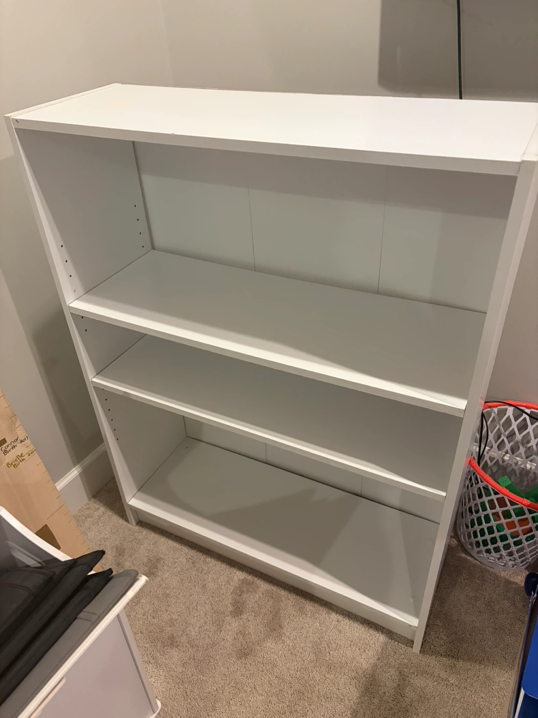 White 3-Shelf Bookshelf