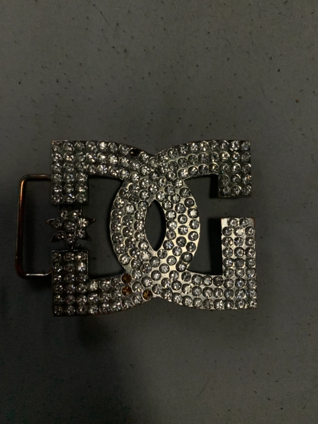 DC Shoes Rhinestone Belt Buckle