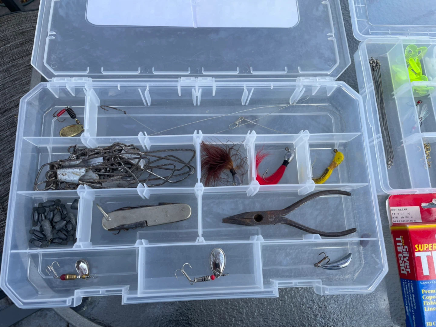 Fishing Tackle Box with Assorted Lures, Hooks, and Line - photo 5