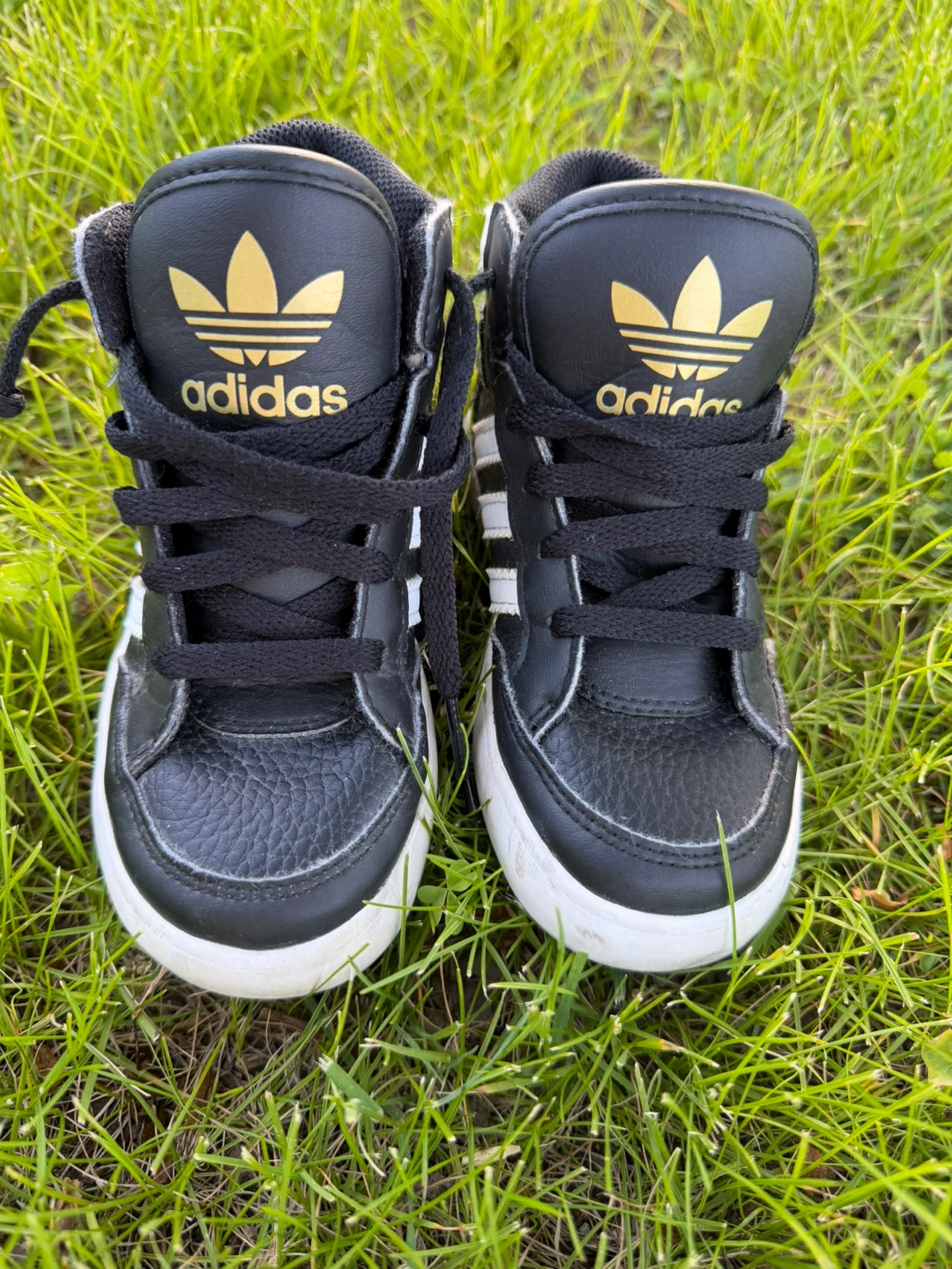 Adidas High-Top Sneakers Black Gold