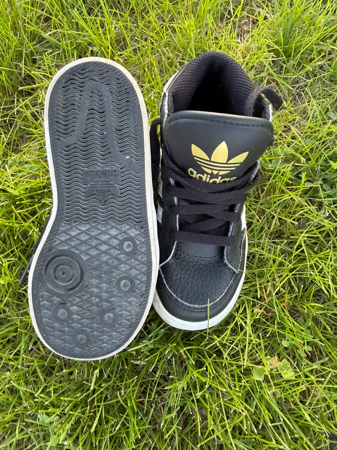Adidas High-Top Sneakers Black Gold - photo 2