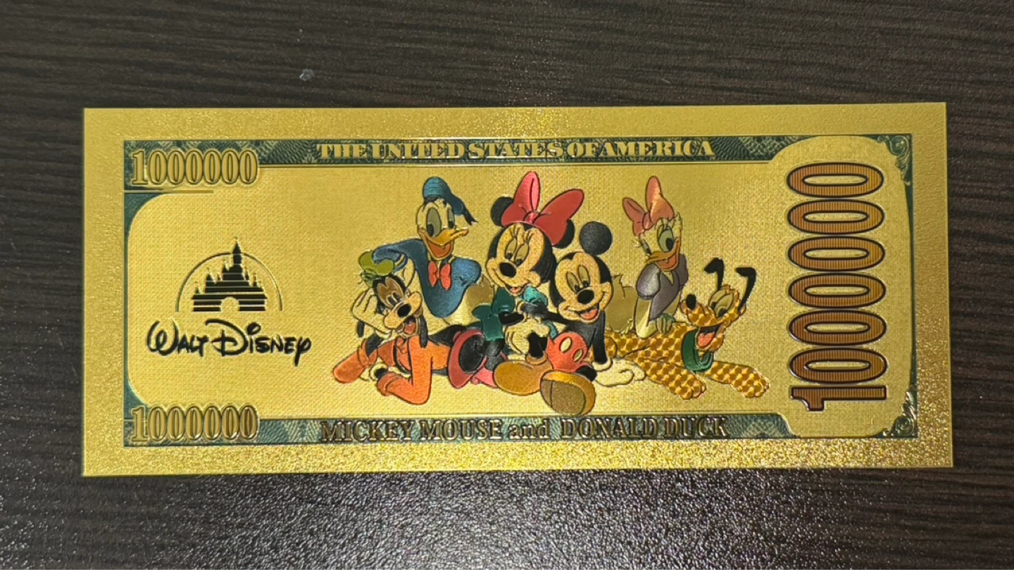 Disney Mickey Mouse and Friends Gold foil Banknote Collection - photo 2