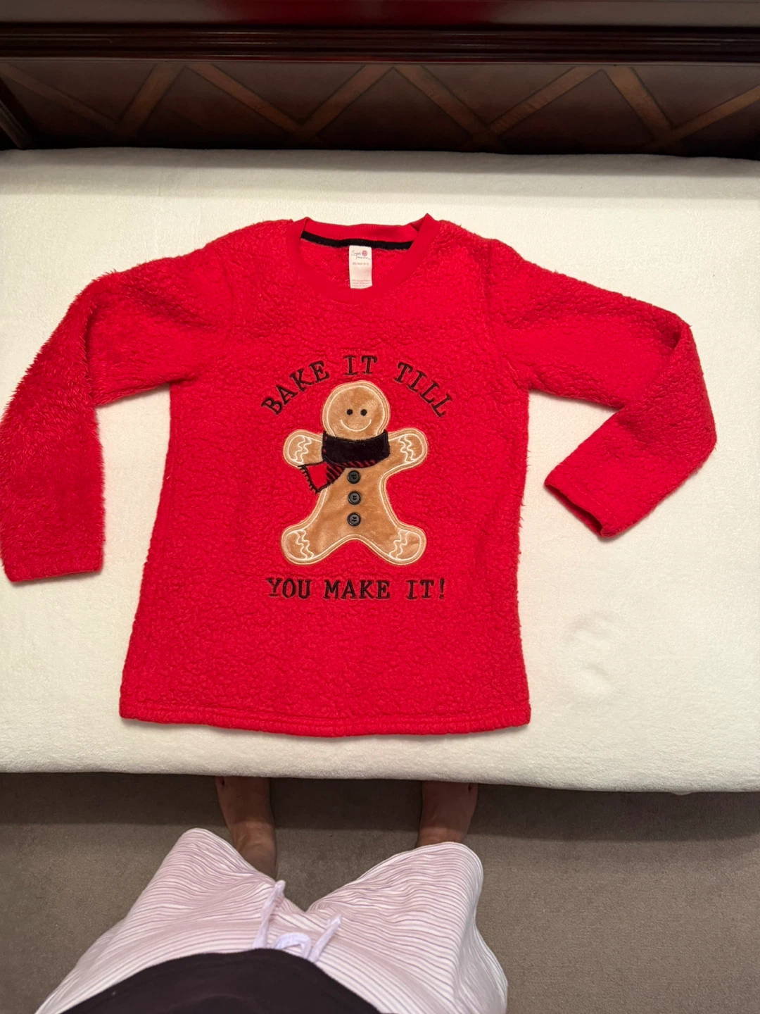 Secret Treasures Gingerbread Pajama Top XS
