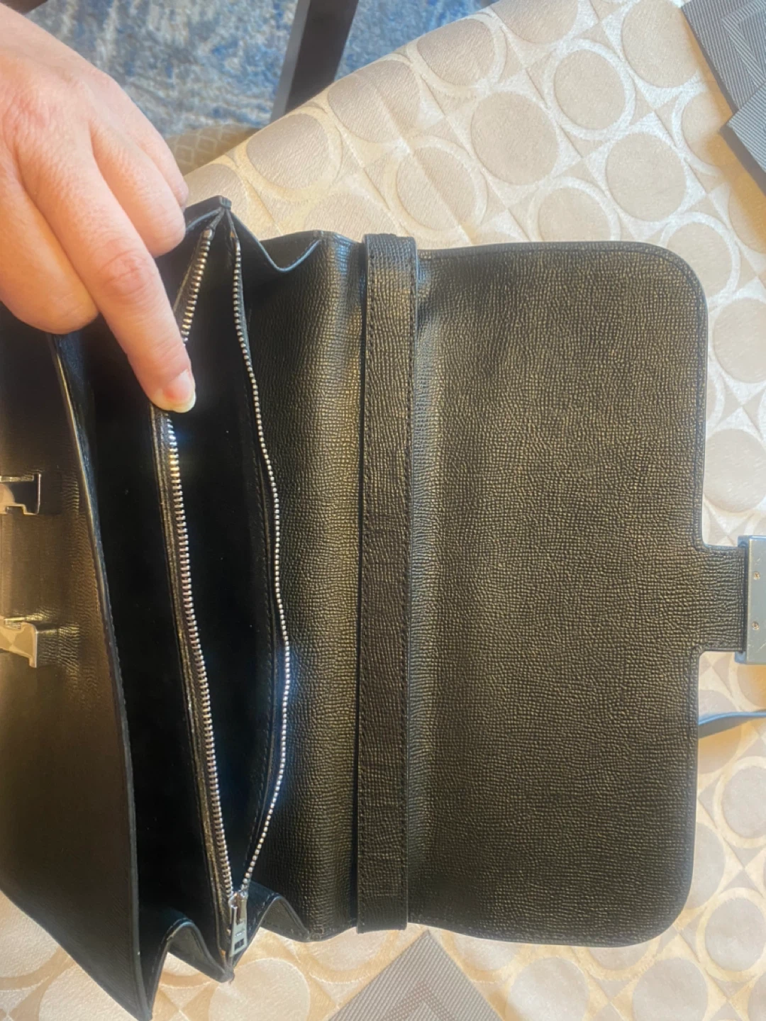 Hermès Paris Black Leather Shoulder Bag - photo 3