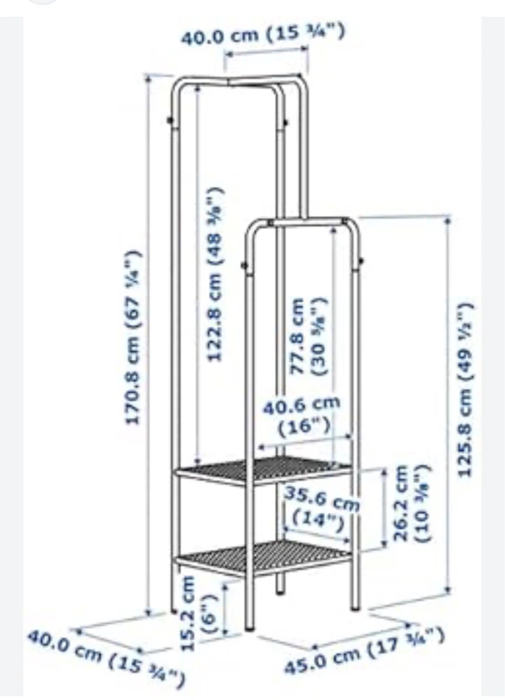 IKEA NIKKEBY Clothes Rack - Red - photo 3