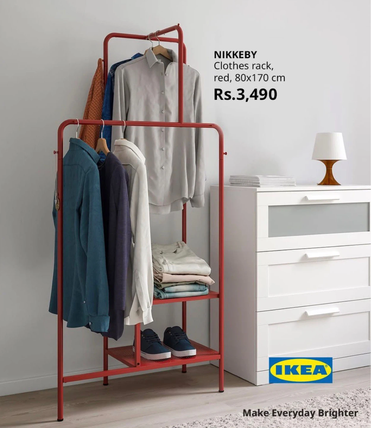 IKEA NIKKEBY Clothes Rack - Red - photo 5