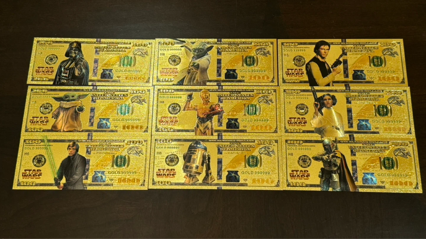 Star Wars 24K Gold Foil Plated collectable notes - photo 3