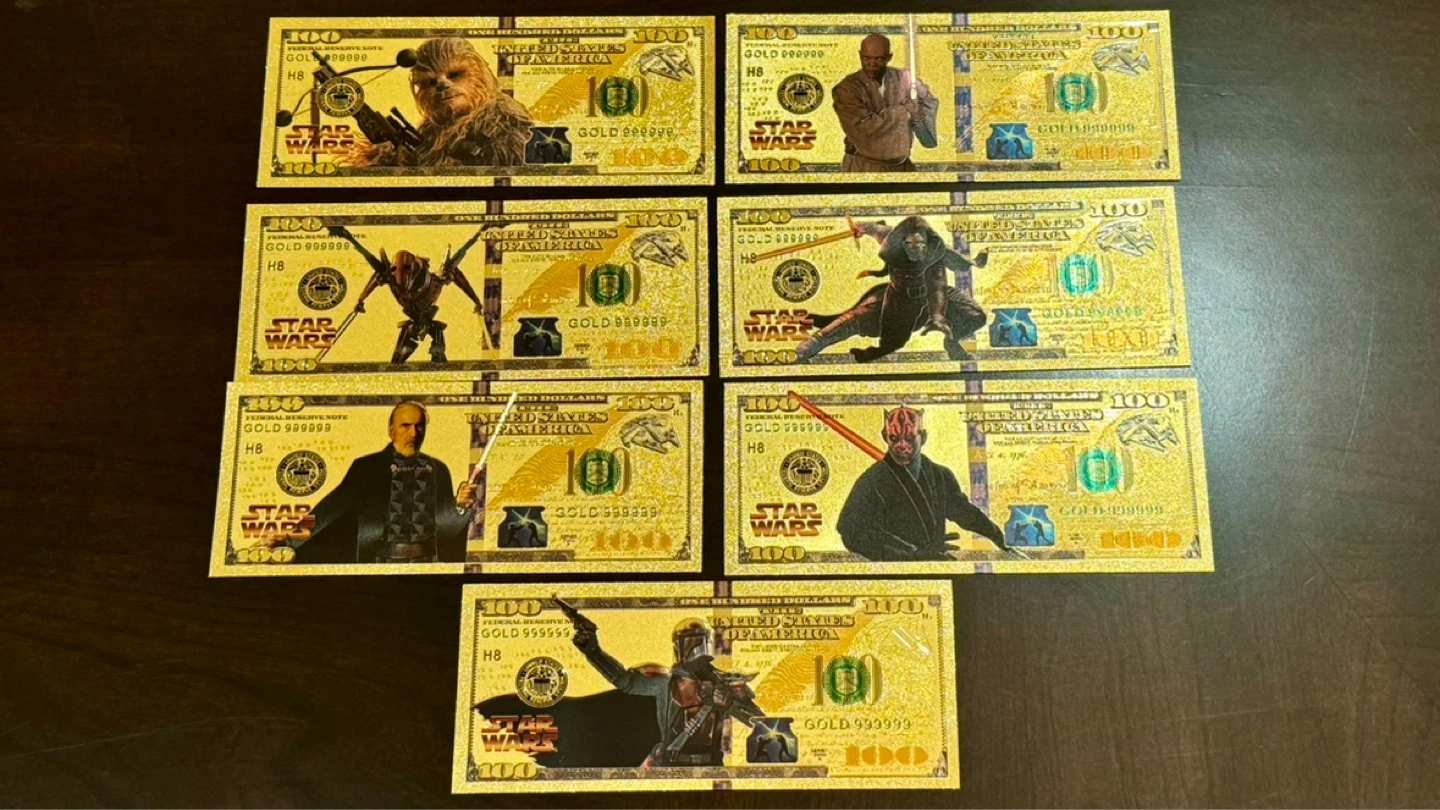 Star Wars 24K Gold Foil Plated collectable notes - photo 4