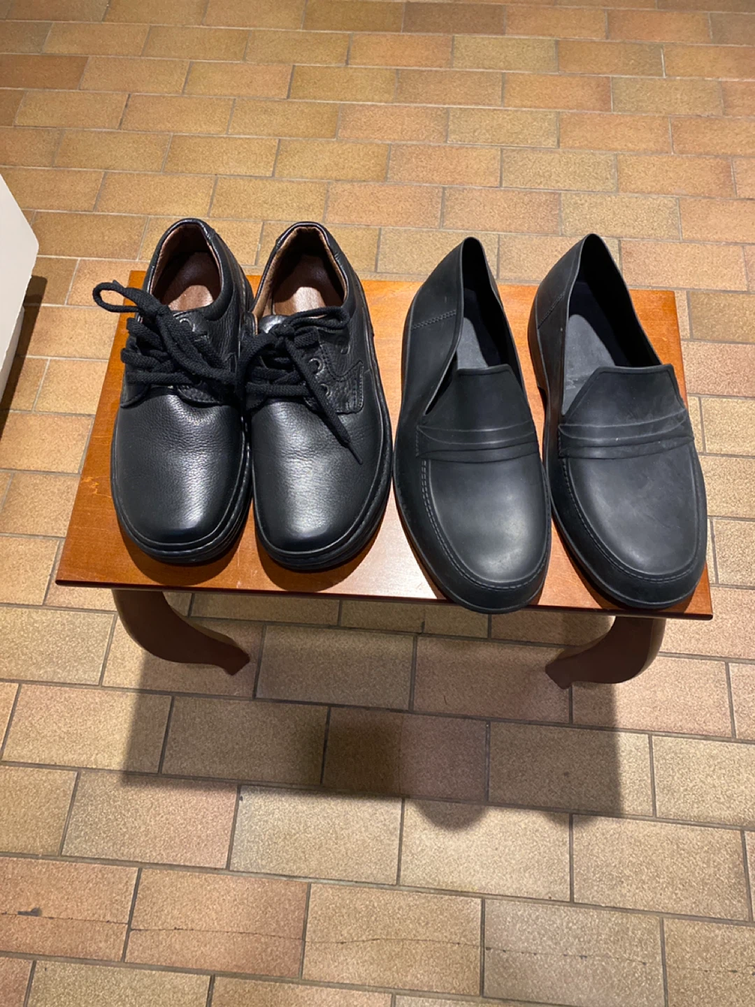 Leather Dress Shoes and rain covers