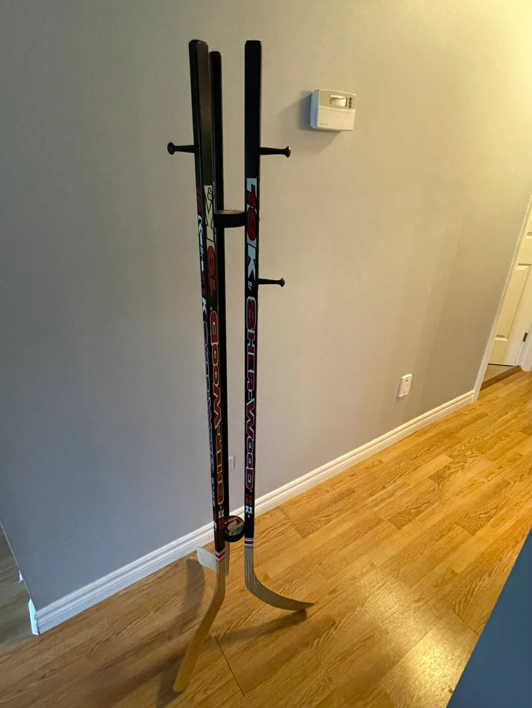 Detroit Red Wings Hockey Stick Coat Rack