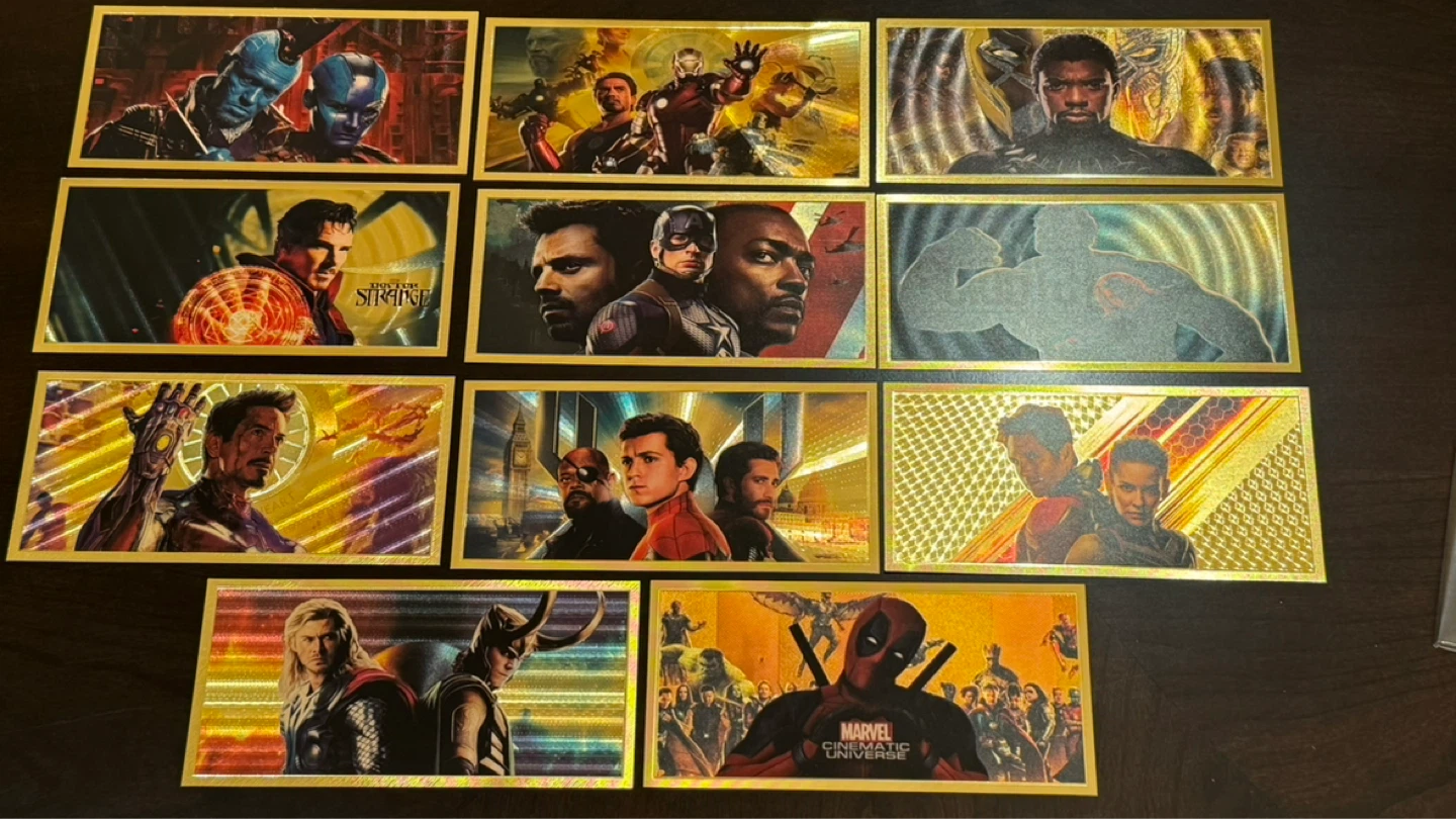 Marvel Studios 24k Gold foil note Collection