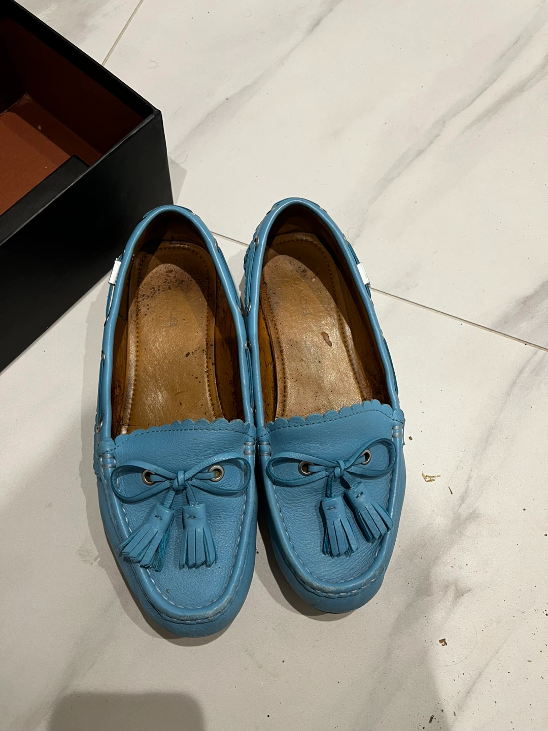 Coach Olympia Tassel Pebble Leather Loafers - photo 4