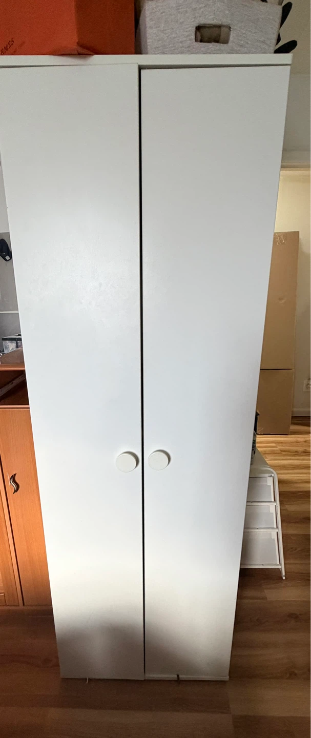 White Double Door Wardrobe Armoire