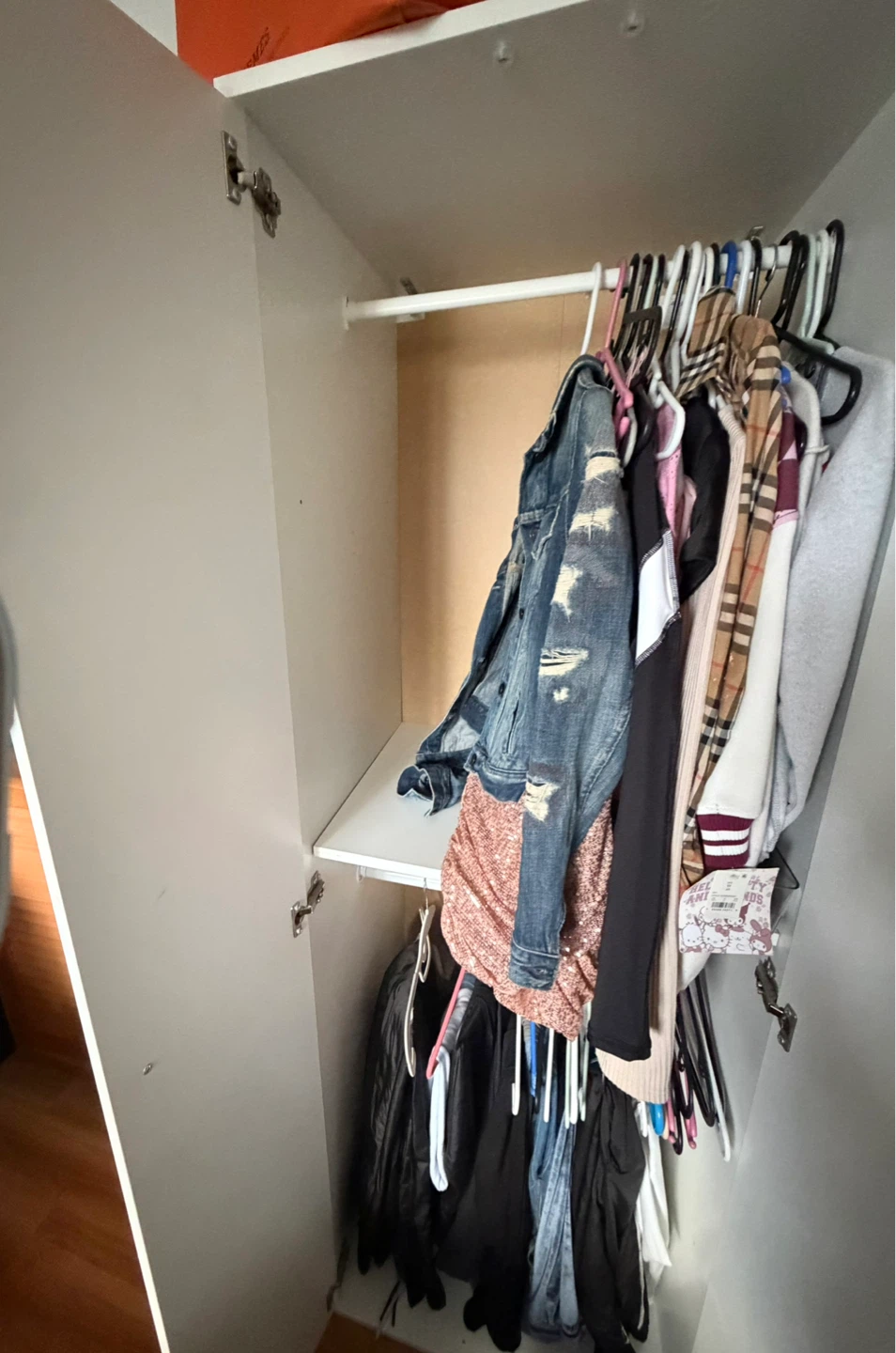 White Double Door Wardrobe Armoire - photo 5