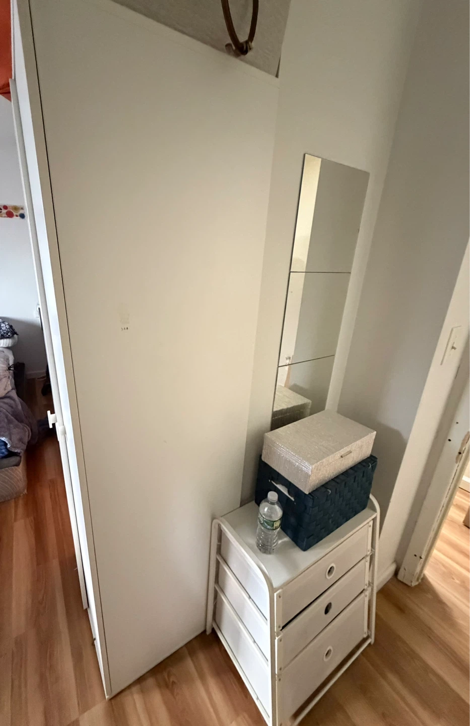 White Double Door Wardrobe Armoire - photo 2