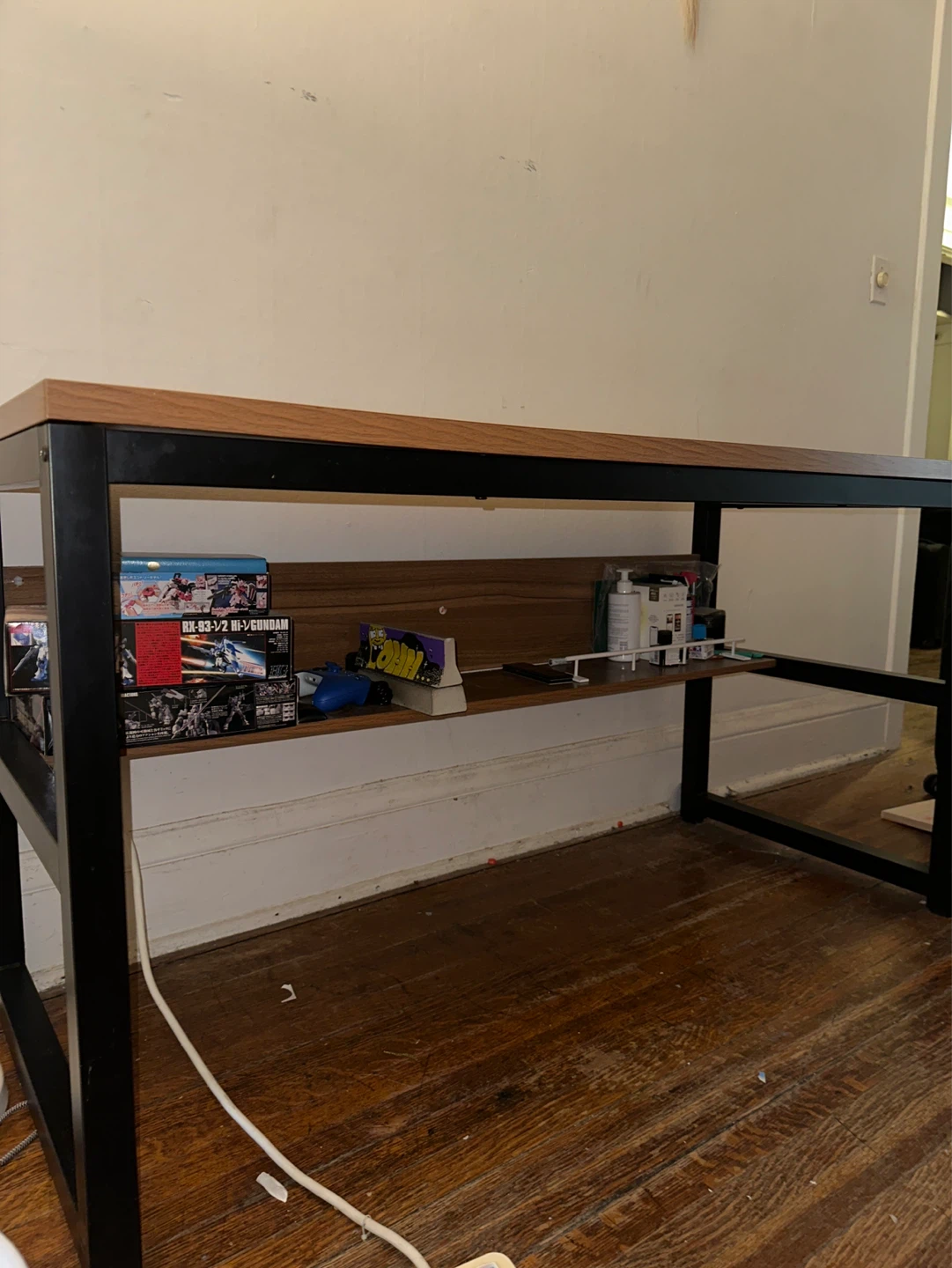 Wooden Desk with Black Metal Frame - photo 4