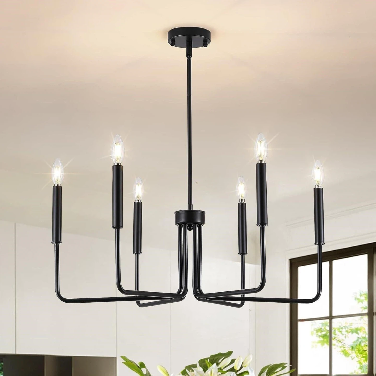 Black 6-Light Chandelier