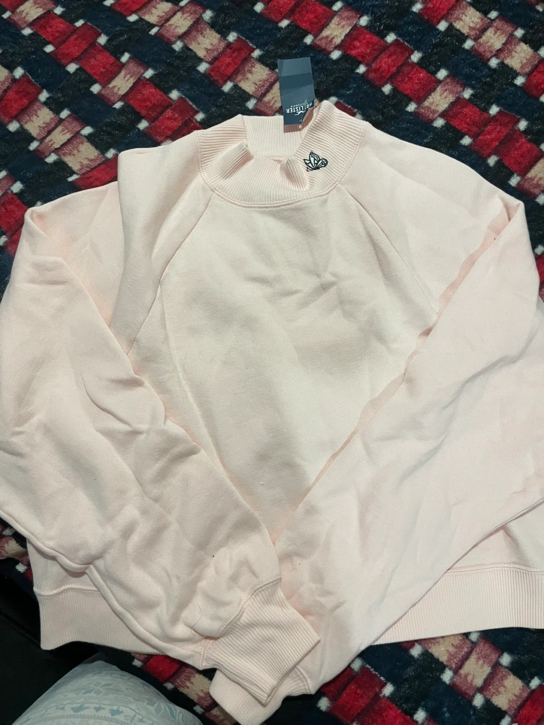 Hollister Pink Mock Neck Sweatshirt