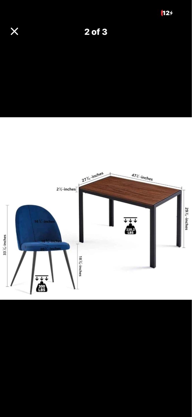 Wooden Dining Table with Metal Frame - photo 2