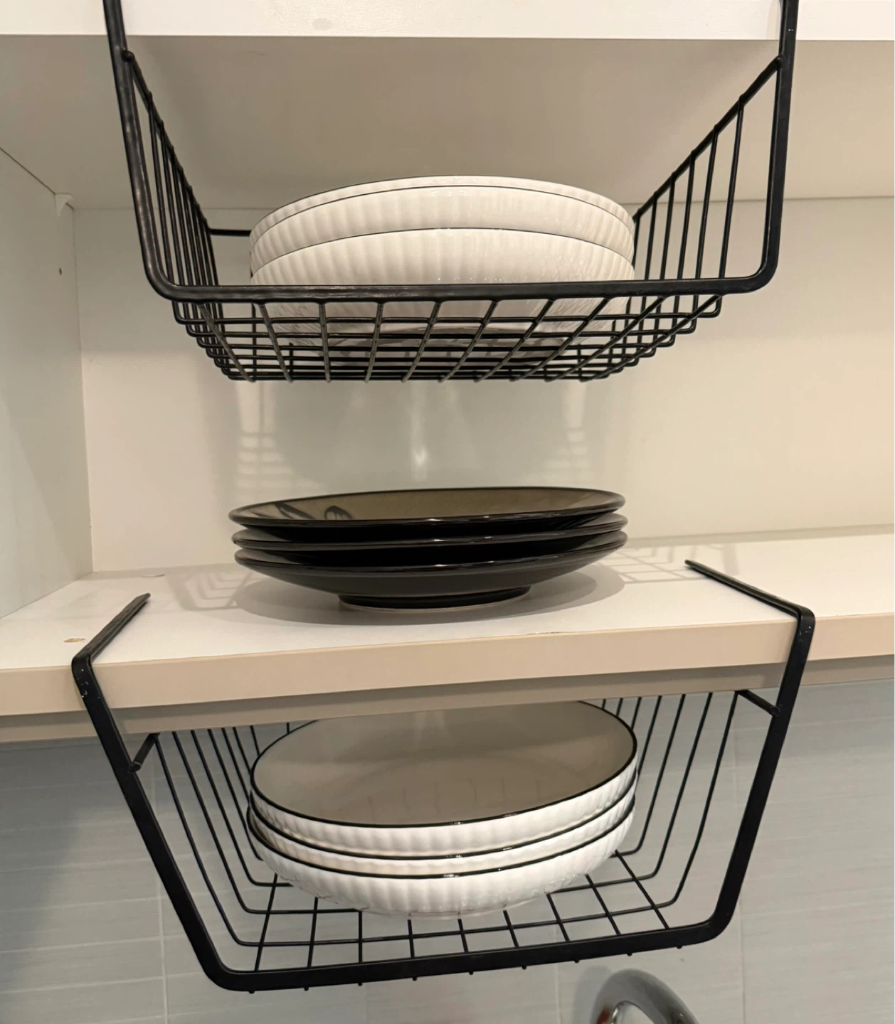 Set of 2 Black Wire Storage Baskets - photo 2