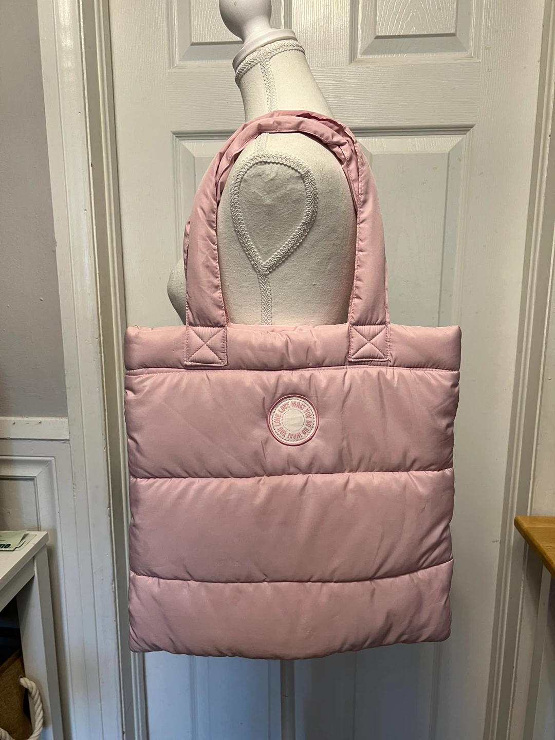 Puffer Tote Bag - Pink