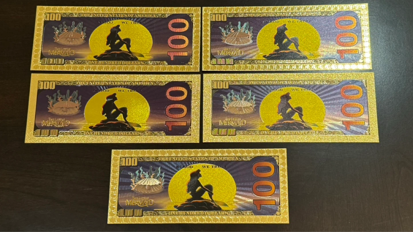 The Little Mermaid Gold Foil Bills - 5 Pack - photo 2