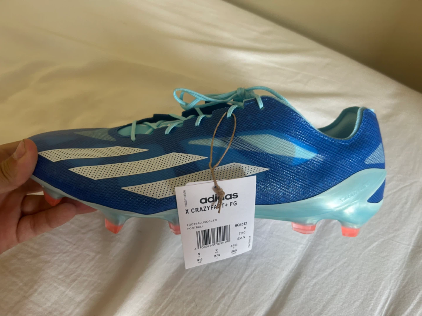 Adidas X CRAZYFAST+ FG Football Soccer Cleats Blue - photo 3