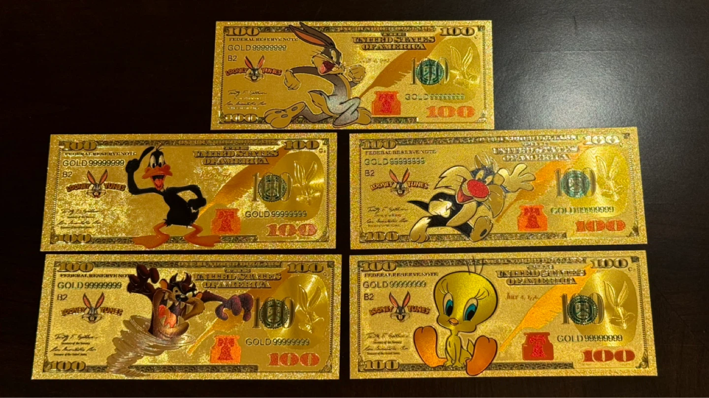 Looney Tunes Gold Foil Commemorative Bills