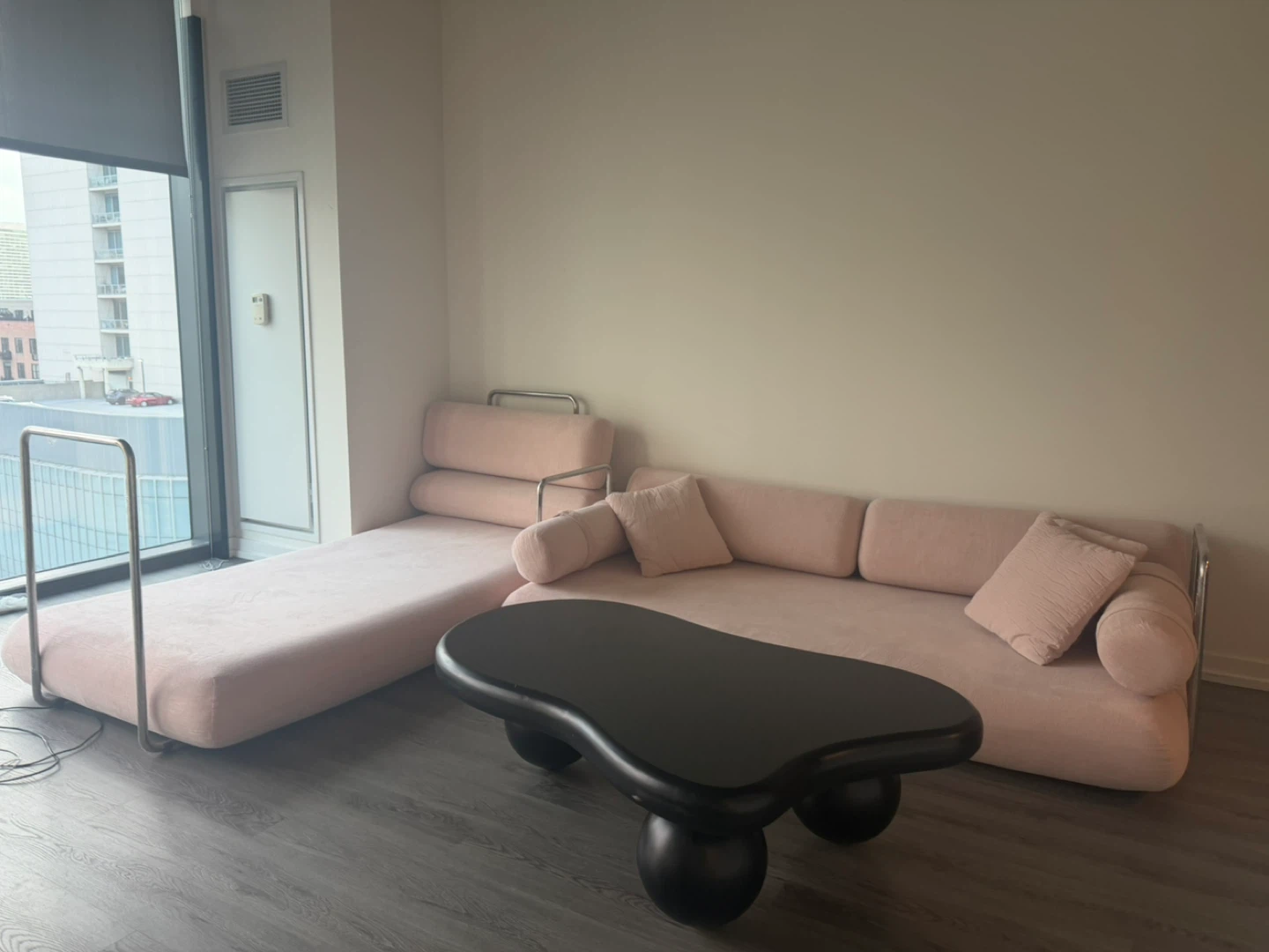 Pink Modular Sofa with Chaise Lounge - photo 2