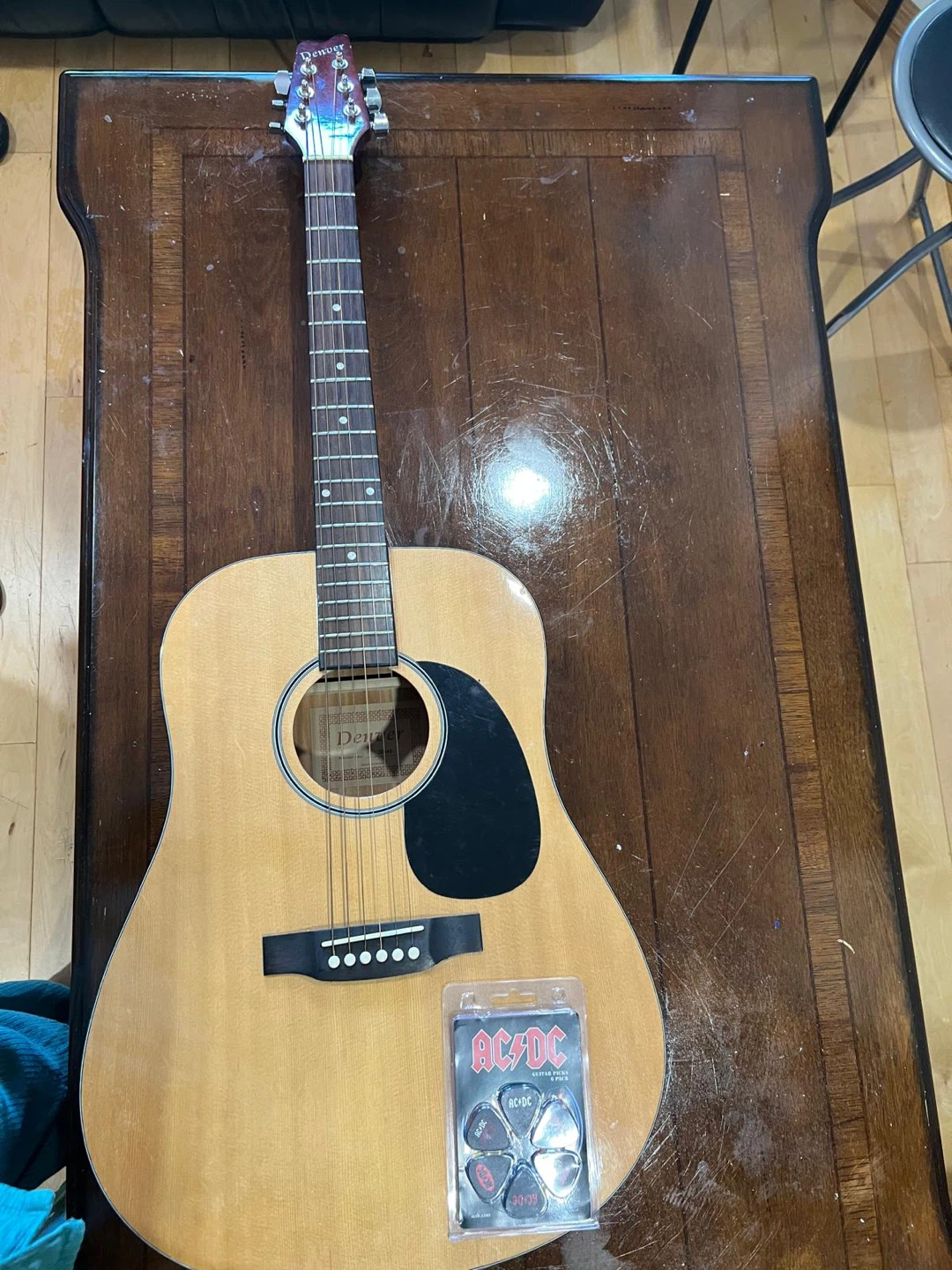 Denver DD44S Acoustic Guitar with AC/DC Picks