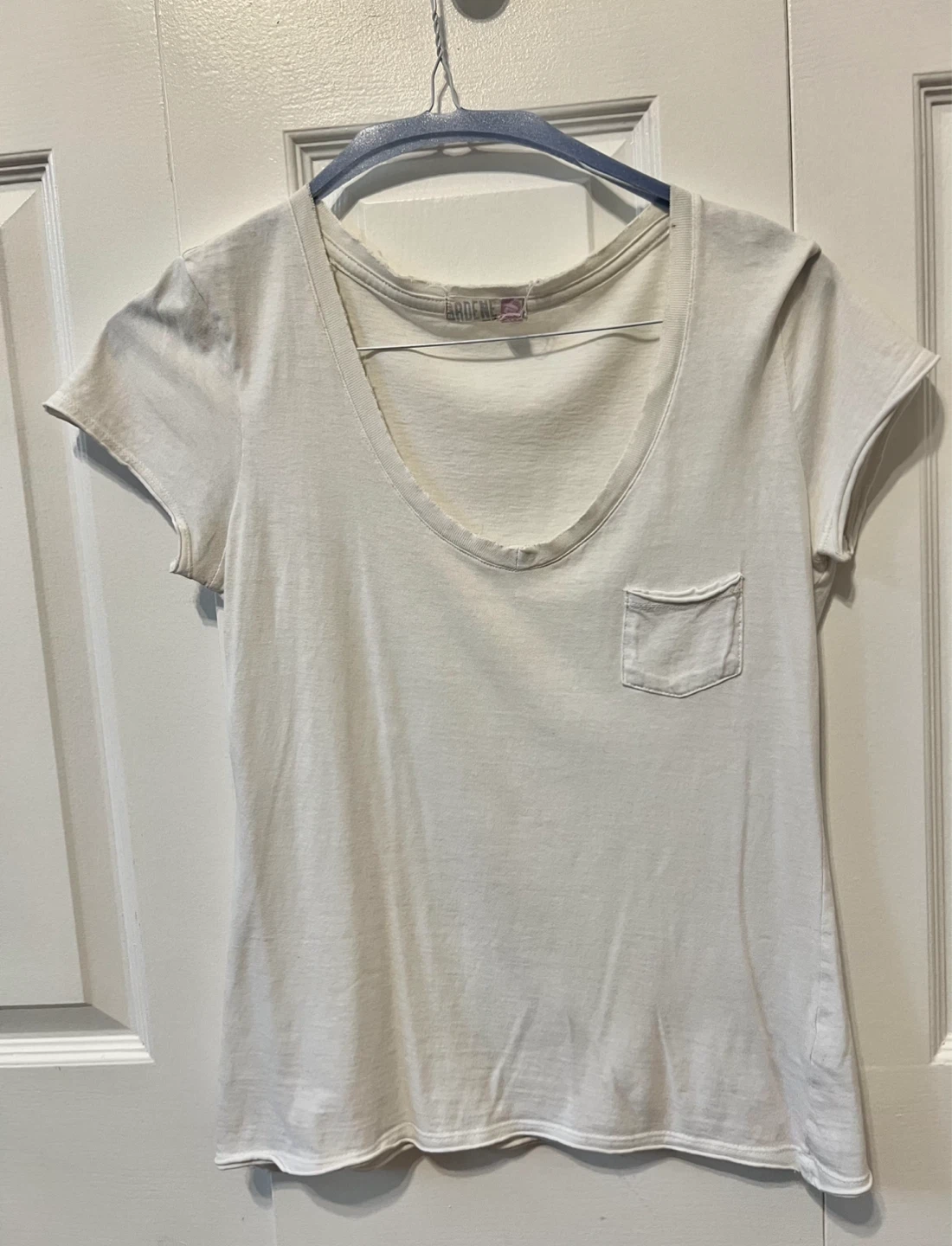 Ardene White T-Shirt with Pocket