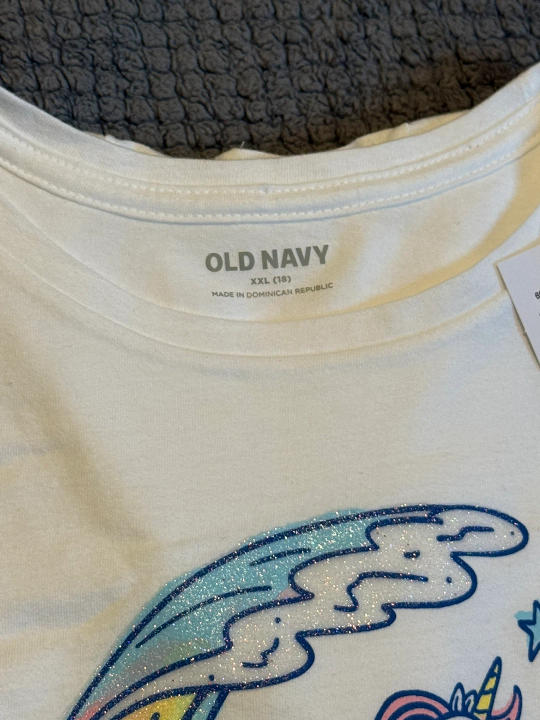 Old Navy Girls Unicorn Rainbow T-Shirt XXL - photo 3