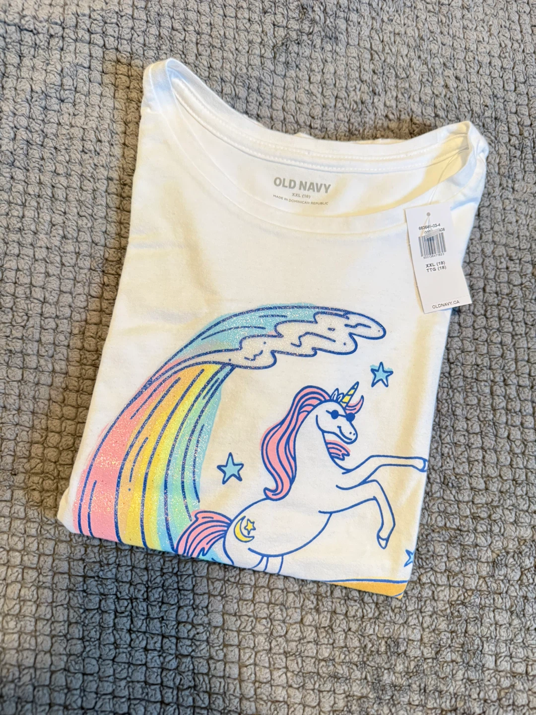 Old Navy Girls Unicorn Rainbow T-Shirt XXL - photo 2