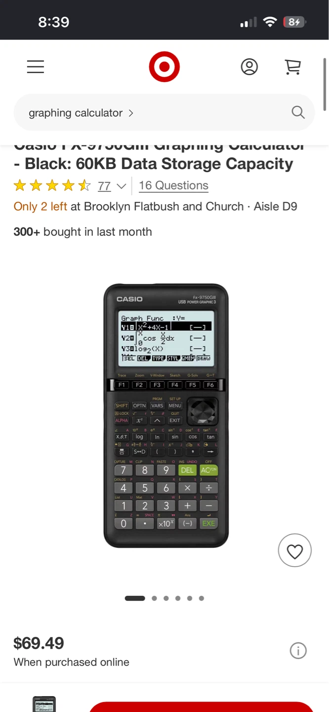 Casio fx-9750GIII USB Power Graphing Calculator