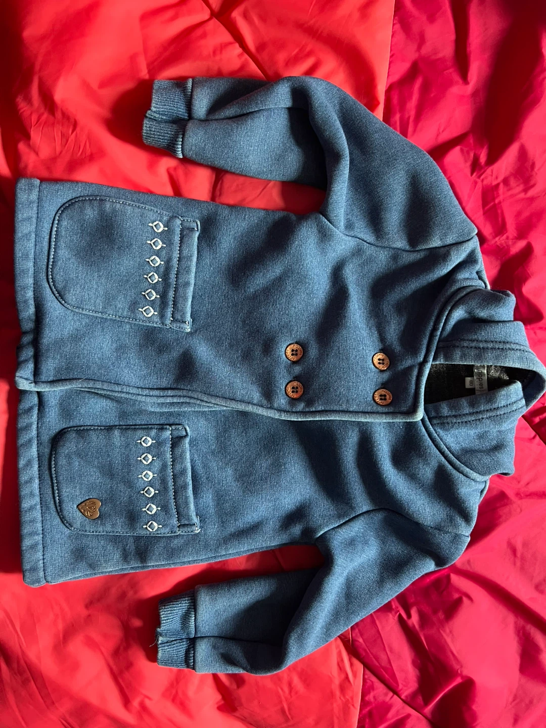 Jacadi Paris Navy Blue Polka Dot Jacket