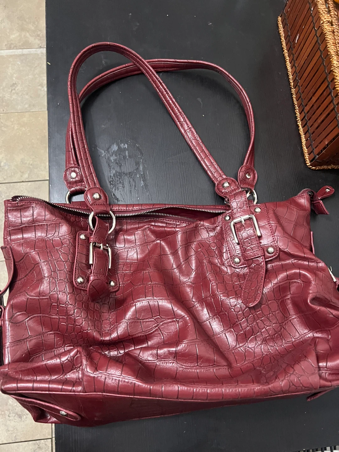 Wilsons Leather Croc Embossed Handbag