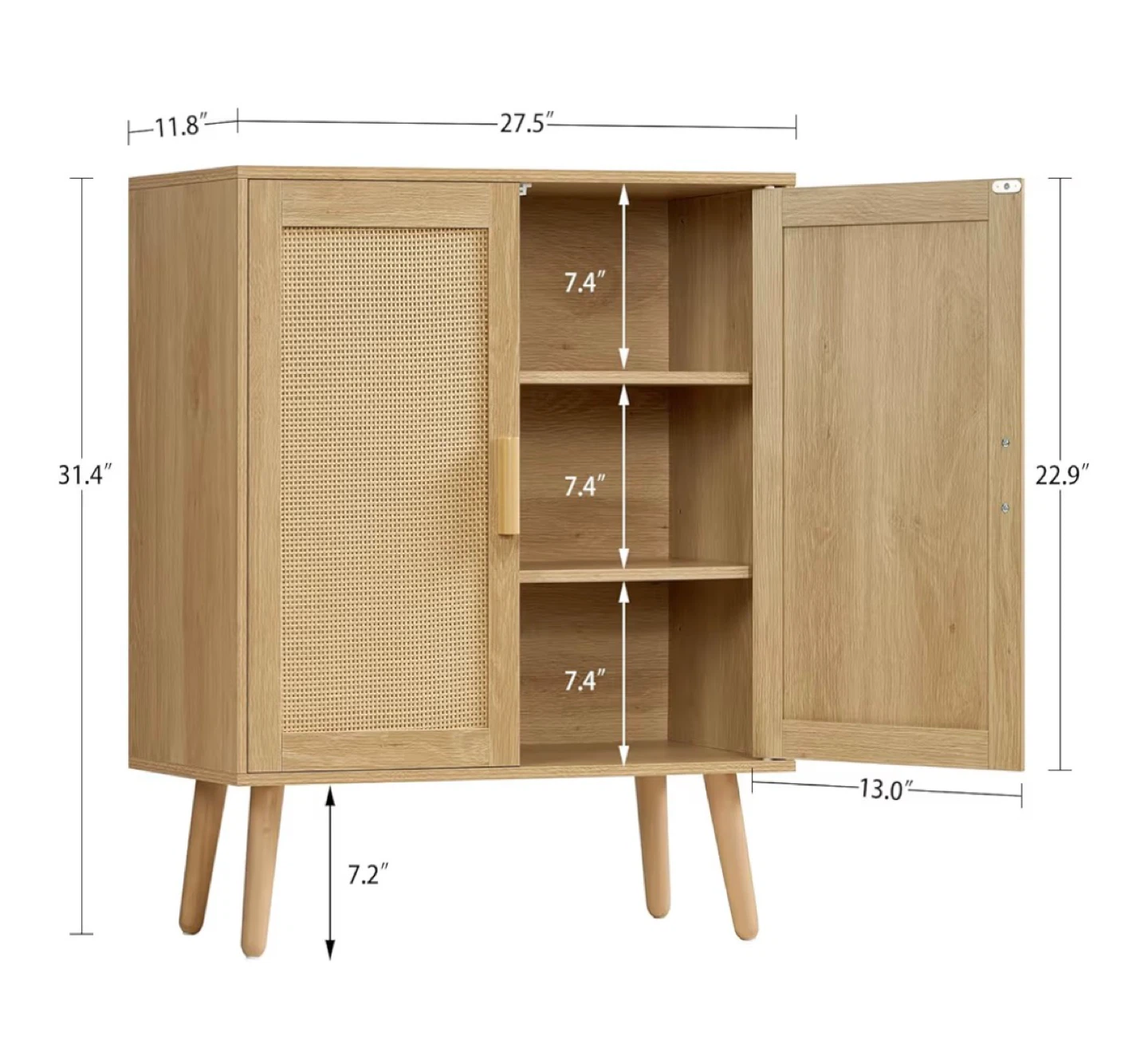TEENFON Rattan Buffet Cabinet - photo 3