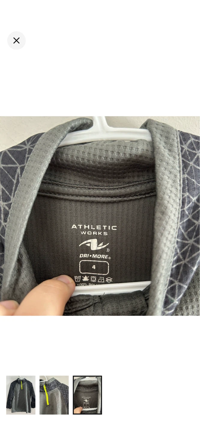 Athletic Works Quarter Zip Pullover Size 4 - photo 3