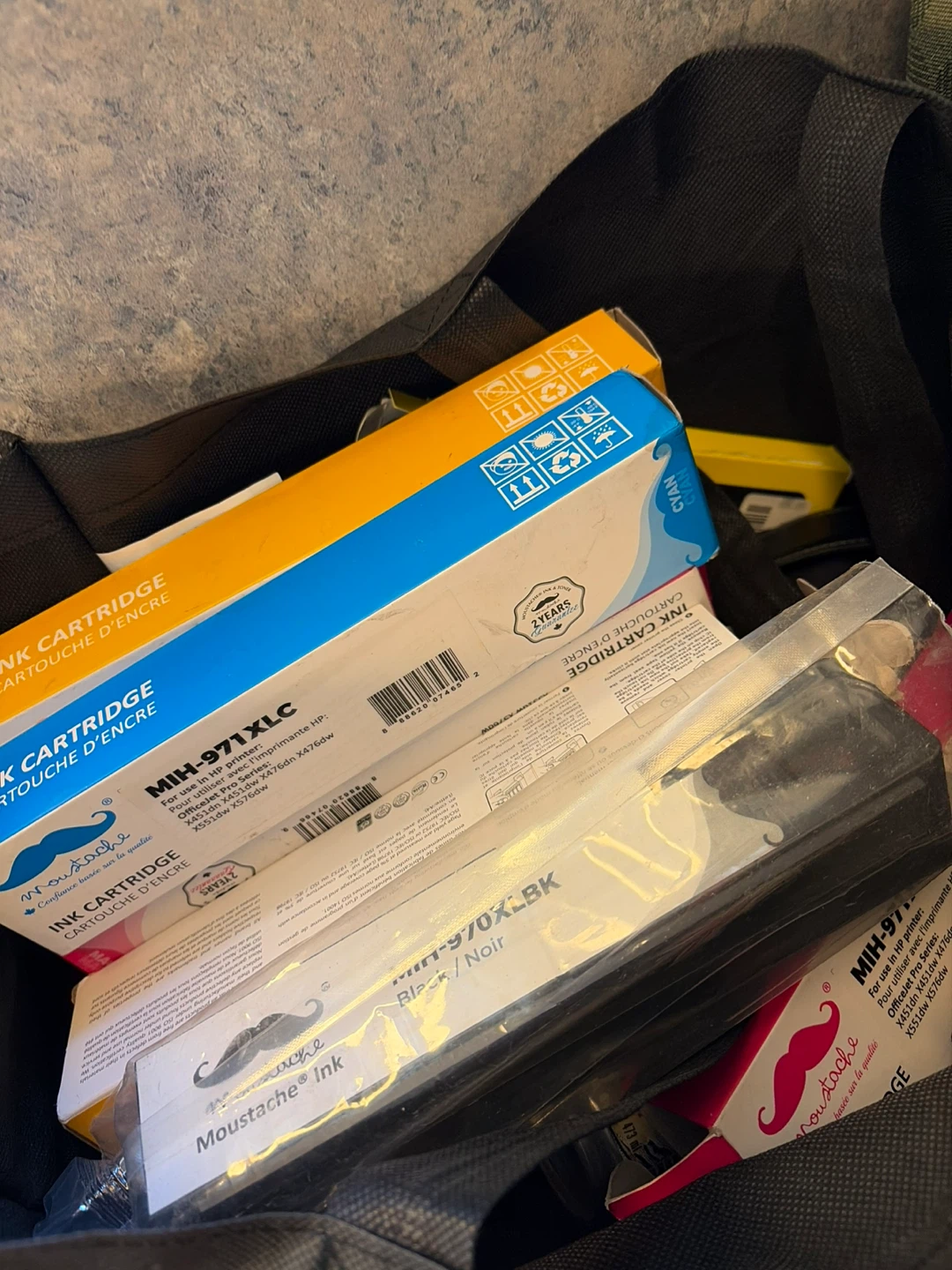 Moustache Ink Cartridges MIH-971XLC Cyan & MIH-970XLBK Black