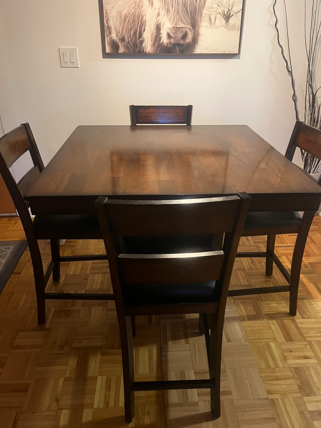 Wooden Dining Table Set with 4 Chairs - photo 2