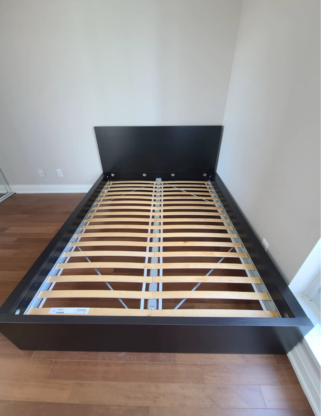 IKEA full / double MALM bed frame in black brown colour