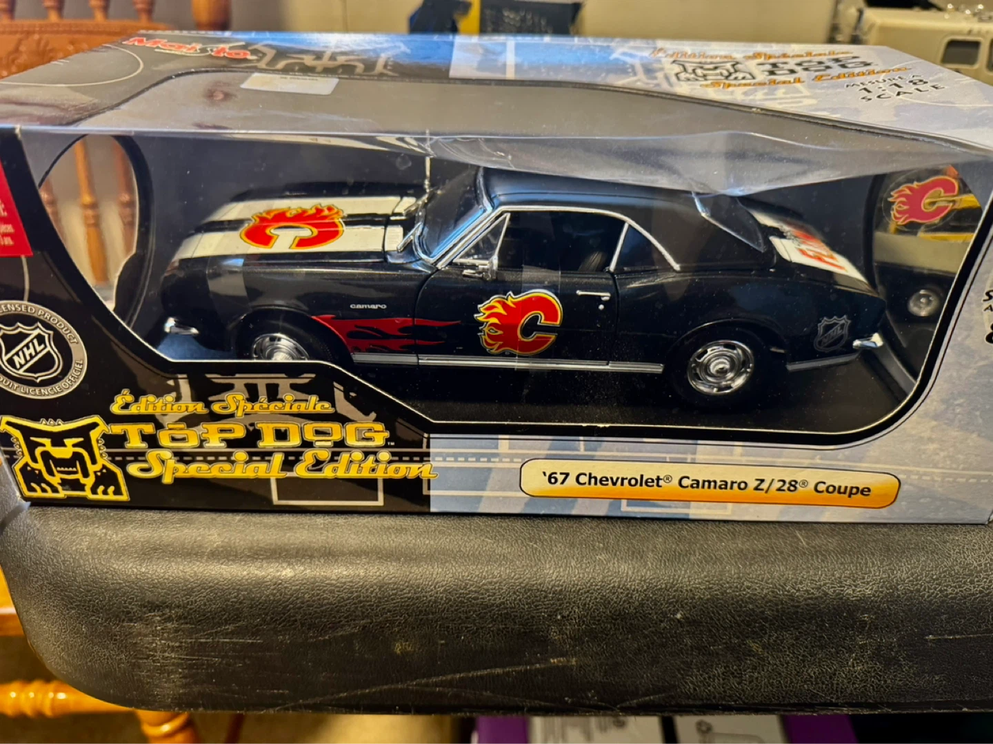 Diecast 67 Camaro Z-28.  1/18th scale. Calgary Flames