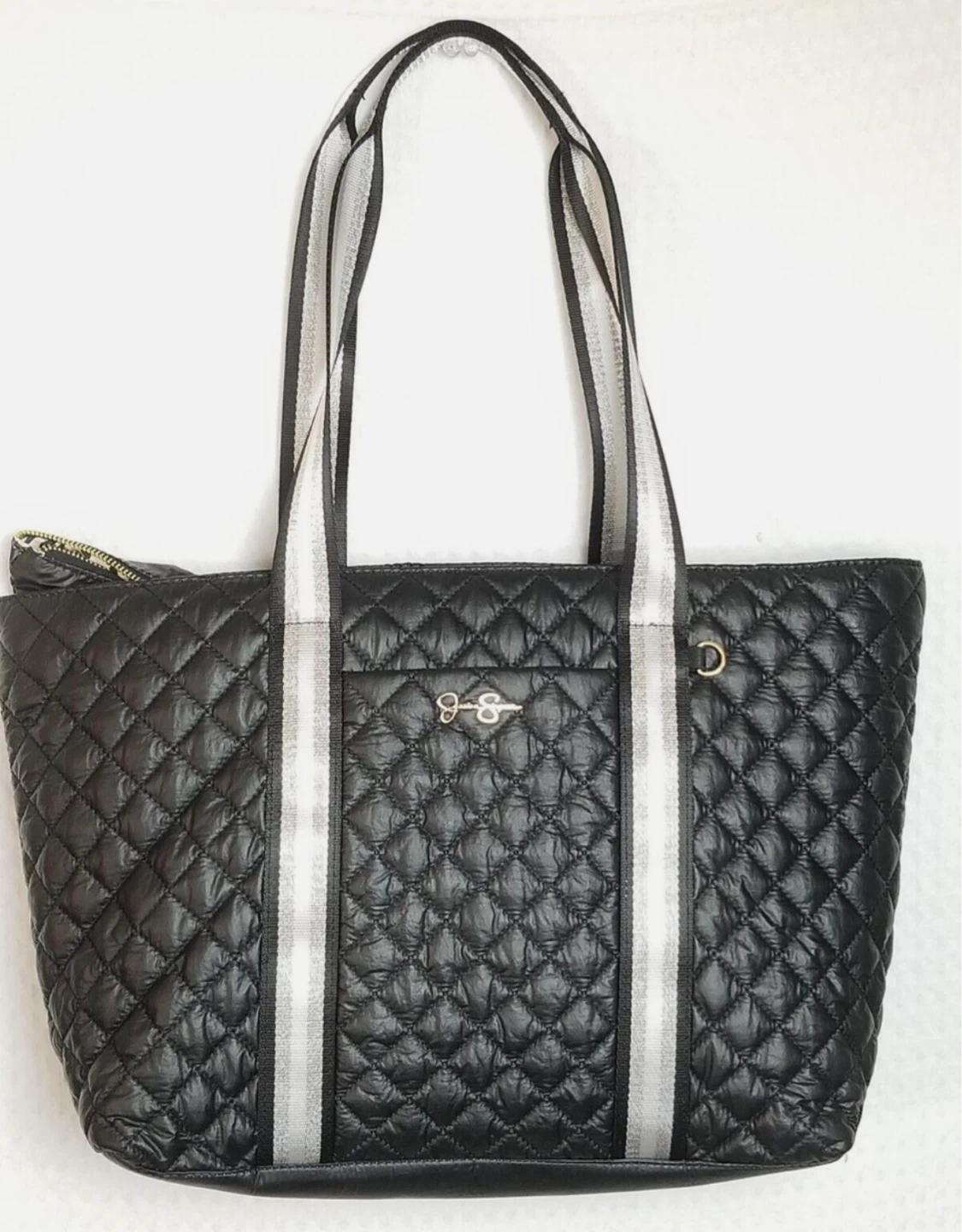 Jessica Simpson Black Quilted Tote Bag