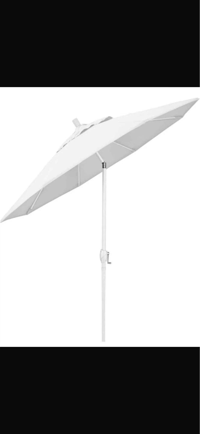 White Patio Umbrella - 9 ft - photo 2