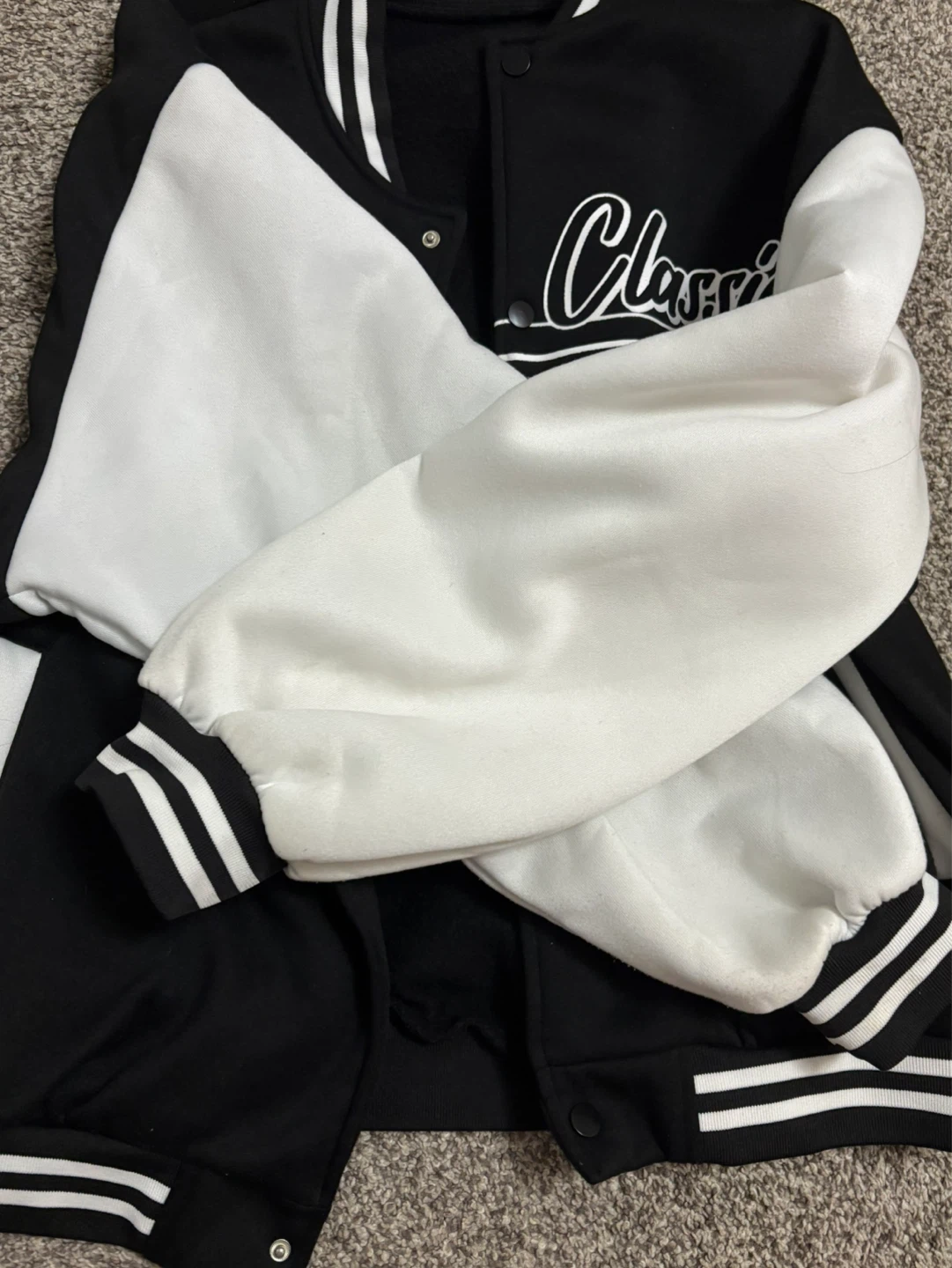 Black and White "USA Classic 17" Varsity Jacket - photo 3