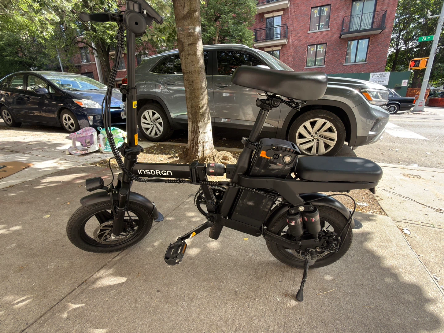 INSDROGN Black Folding Electric Bike