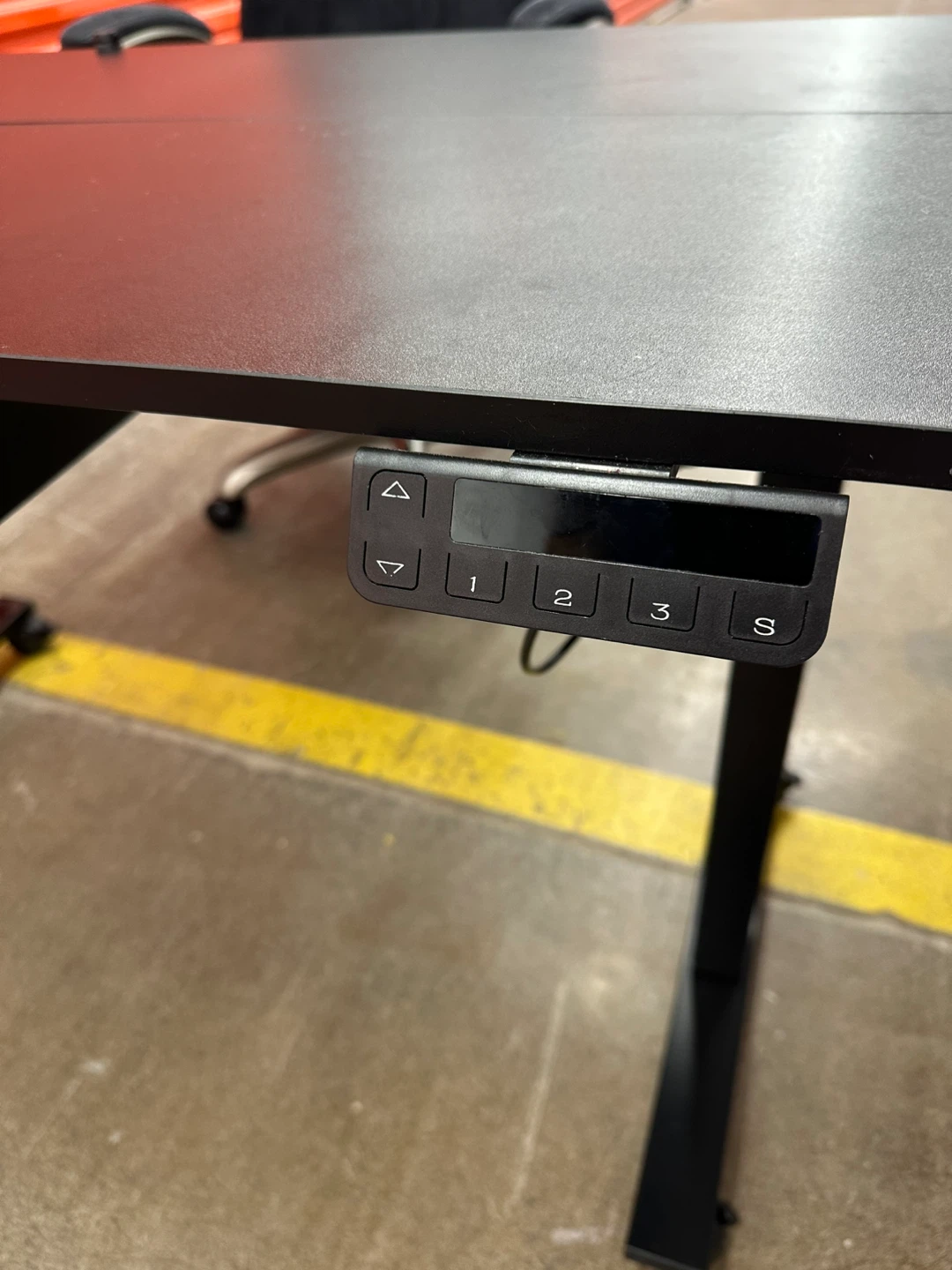 Black Standing Desk with Electric Height Adjustment