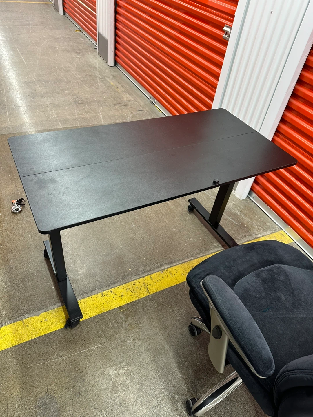 Black Standing Desk with Electric Height Adjustment - photo 2