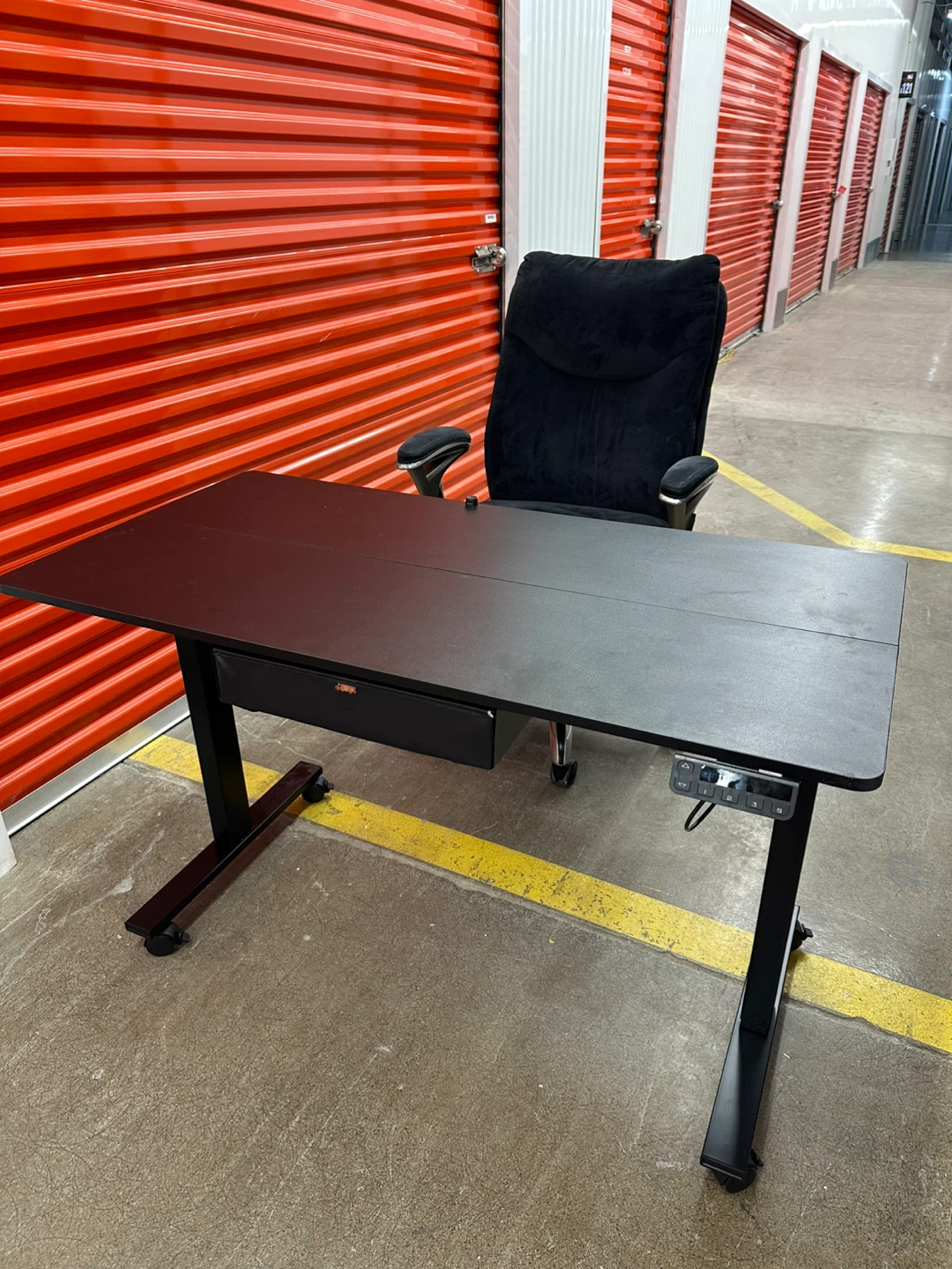 Black Standing Desk with Electric Height Adjustment - photo 3