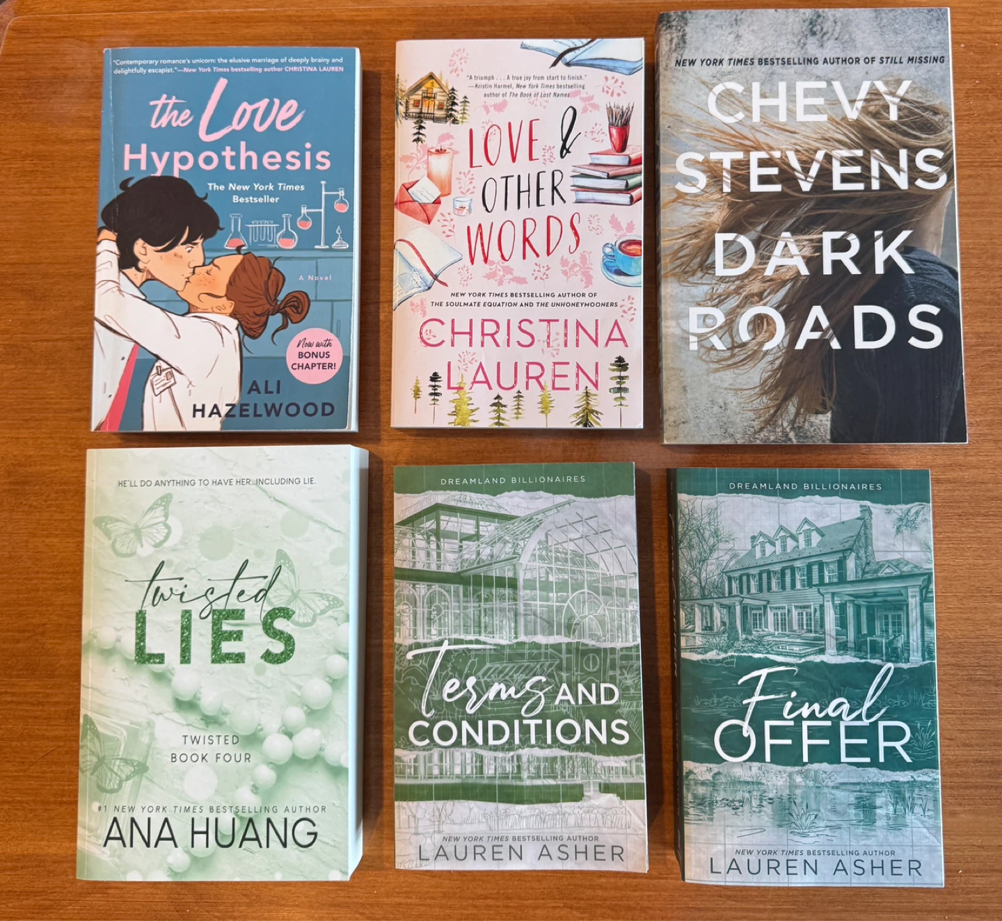 Paperback books, contemporary romance, mystery